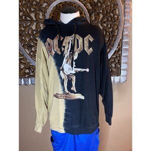 AC DC Stiff Upper Lip Tie-Dye Hoodie Sweatshirt Pullover Adult Mens‎ Size M